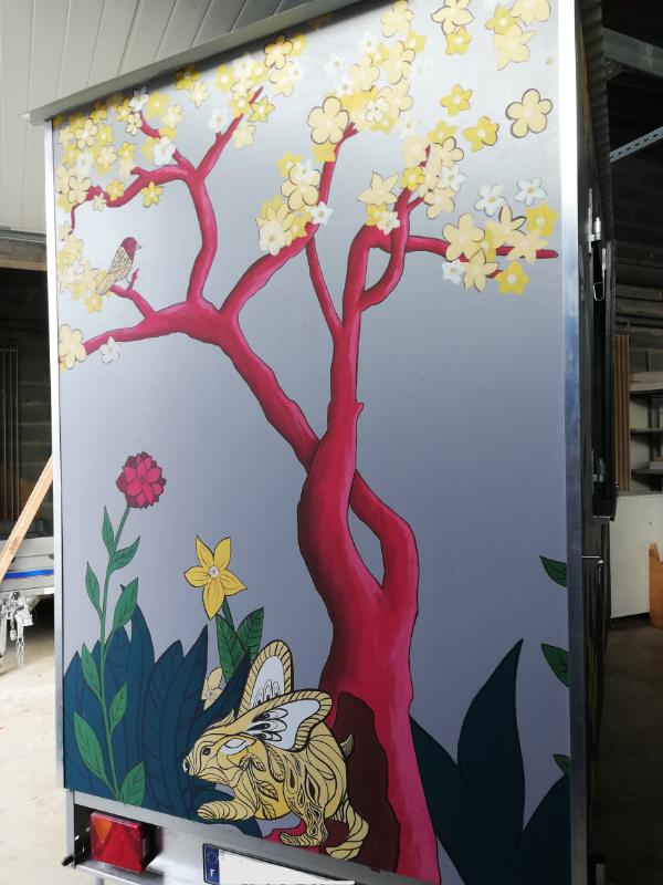 Atelier de fresque participative — La roulotte buissonnière, Luçon (4)